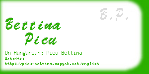 bettina picu business card